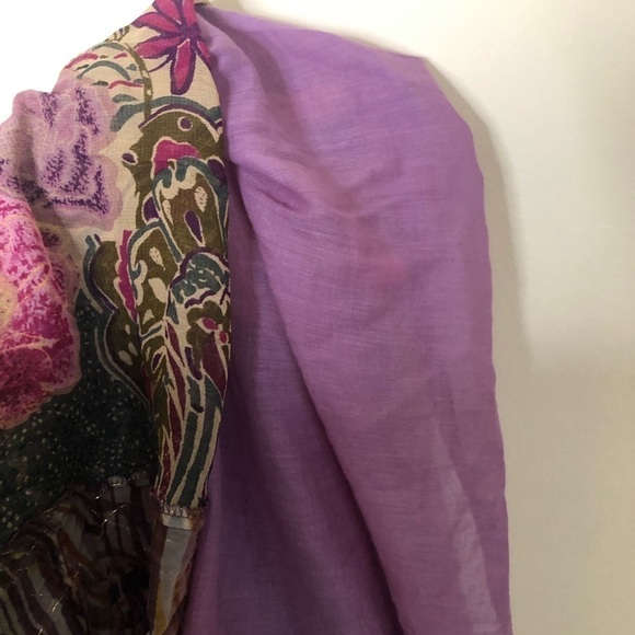 Vintage Anii by Natural Patterned Metallic Bohemian Midi Skirt Small - Picture 5 of 6